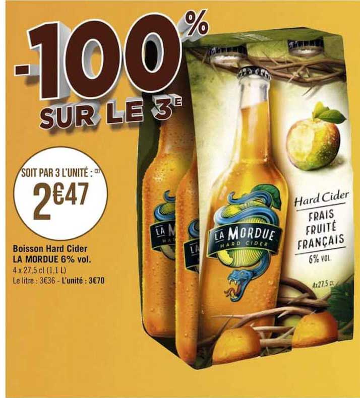 boisson hard cider la mordue 6% vol.