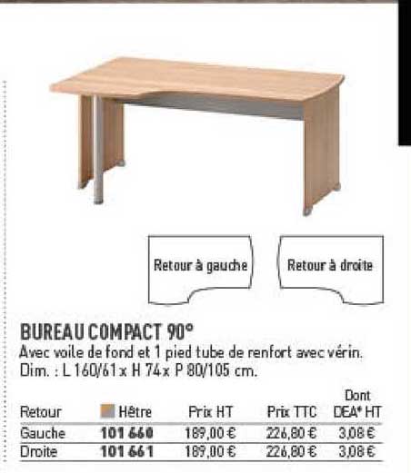 bureau compact 90°