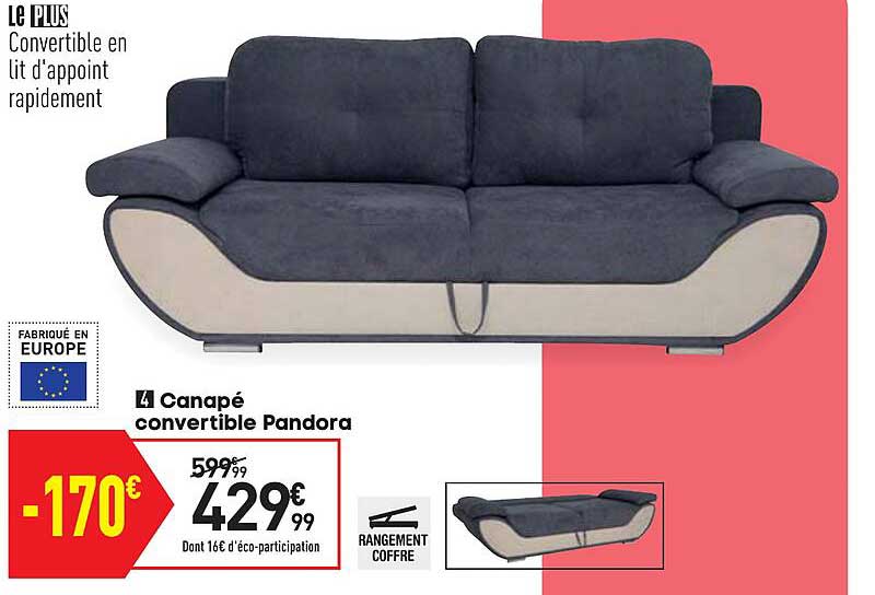 canapé convertible pandora