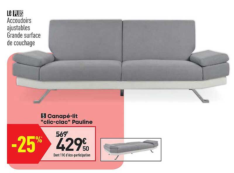 canapé-lit "clic-clac" pauline