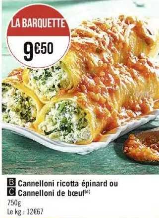 Cannelloni Ricotta épinard Ou Cannelloni De Bœuf