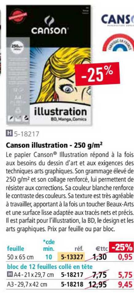 canson illustration 250 g-m2