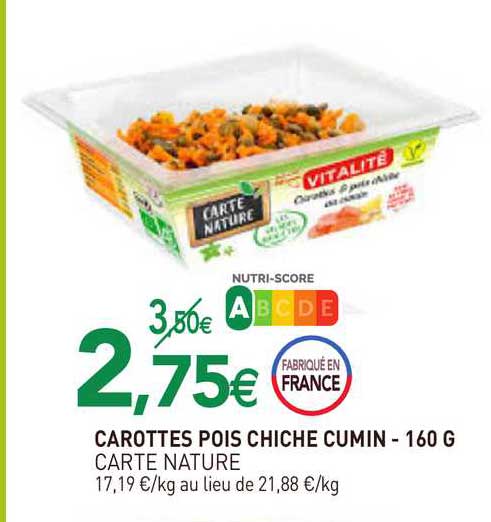 Carottes Pois Chiche Cumin Carte Nature