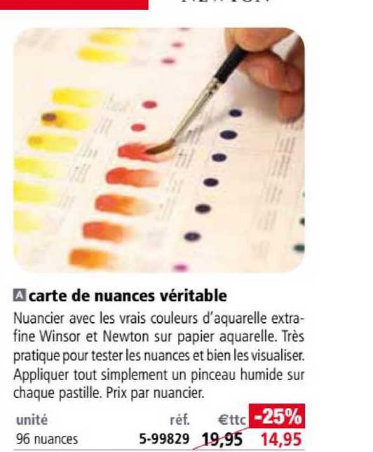 carte de nuances véritable