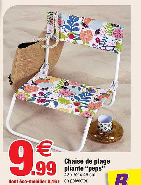 chaise de plage pliante peps