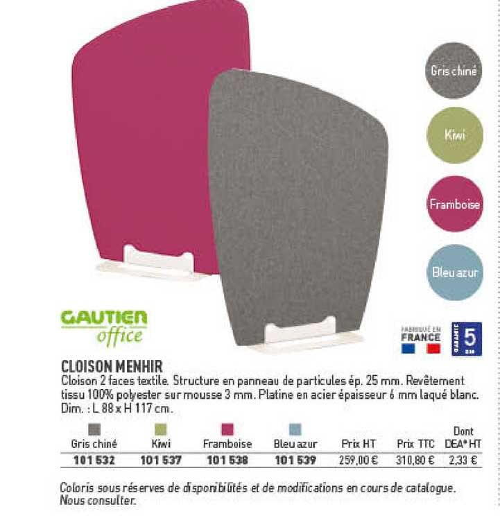 cloison menhir gautier office