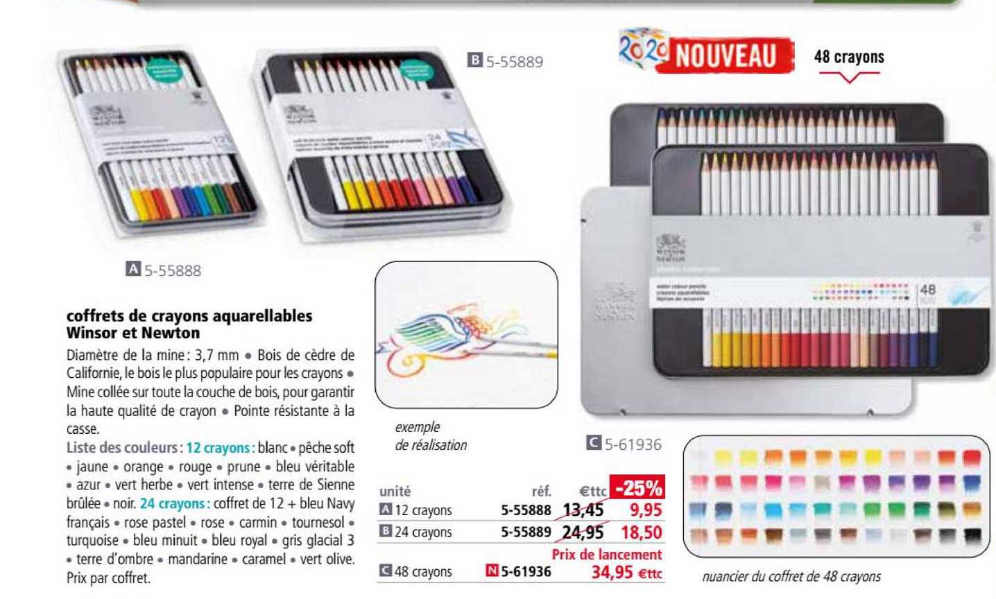 coffret de crayons aquarellables winsor et newton