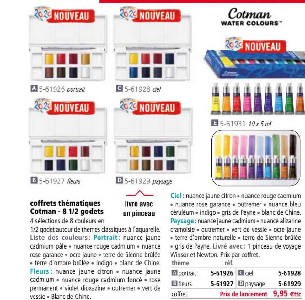 coffrets thématique cotman 8 1-2 godets