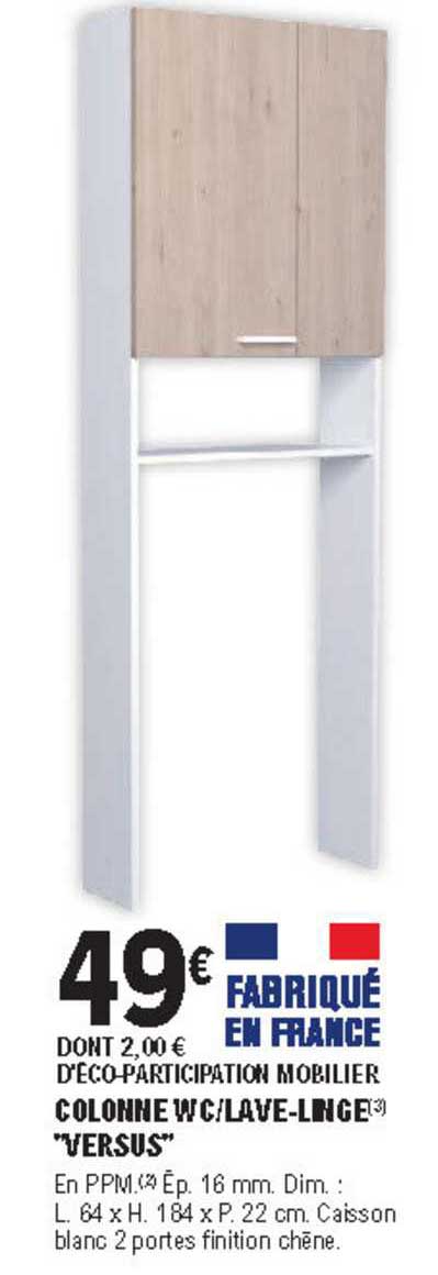 Colonne Wc Lave-linge Versus