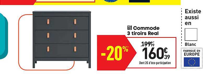 Commode 3 Tiroirs Real