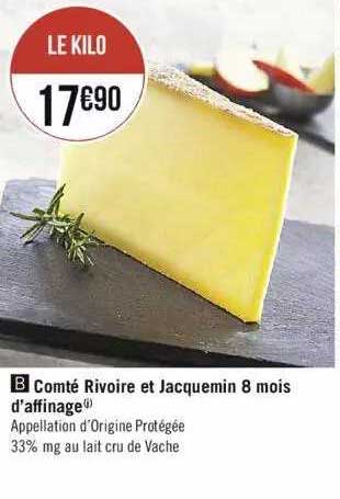 comté rivoire et jacquemin 8 mois d'affinage