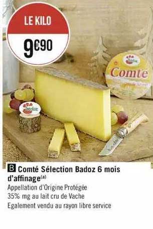 Comté Sélection Badoz 6 Mois D'affinage