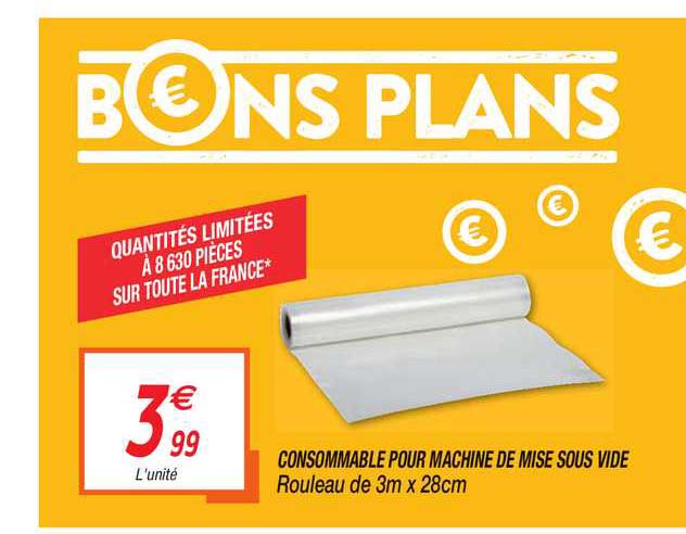 consommable pour machine de mise sous vide