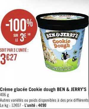 crème glacée cookie dough ben & jerry's