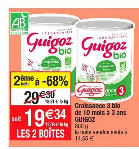 croissance 3 bio de 10 mois a 3 ans guigoz