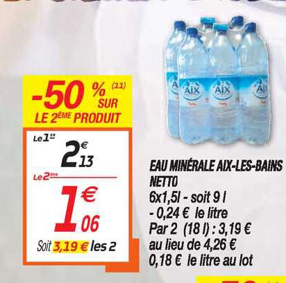 Eau Minérale Aix-les-bains Netto