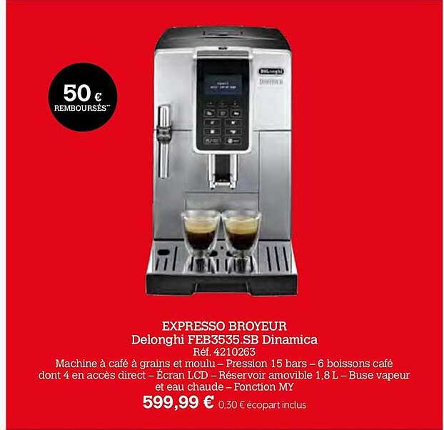 Expresso Broyeur Delonghi Feb3535 Sb Dinamica