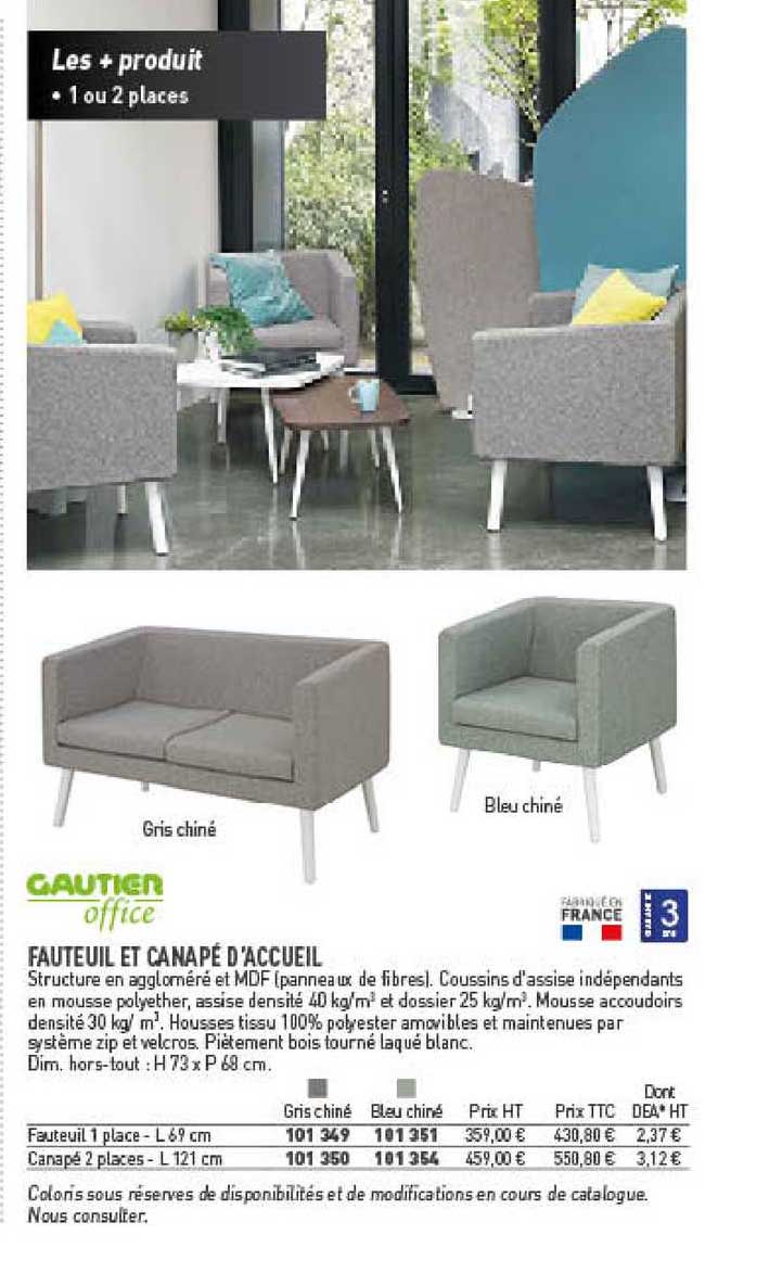 fauteuil et canapé d'acueil gautier office