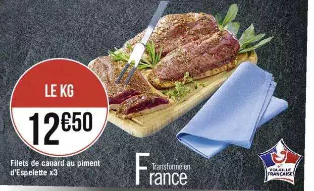 filets de canard au piment d'espelette x3