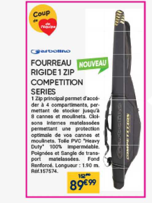 fourreau rigide 1 zip compétition séries