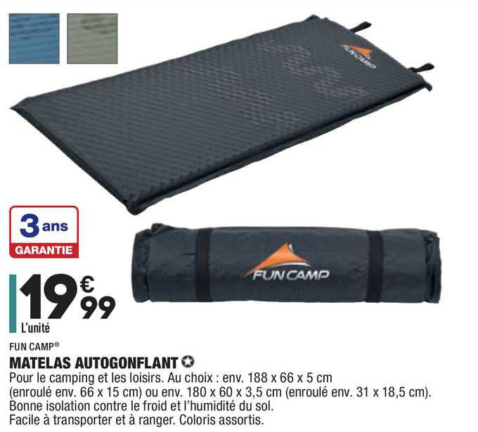 fun camp matelas autogonflant