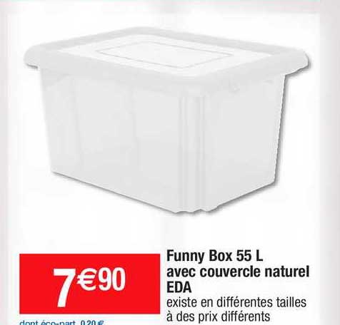 funny box 55 l avec couvercle naturel eda