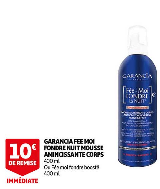 garancia fee moi fondre nuit mousse amincissante corps