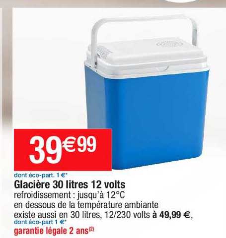 glaciere 30 litres 12 volts
