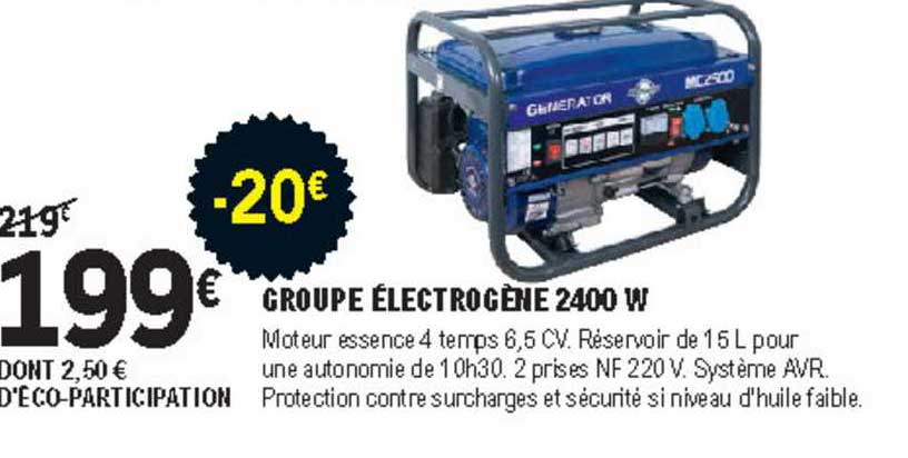 groupe électrogène 2400 w