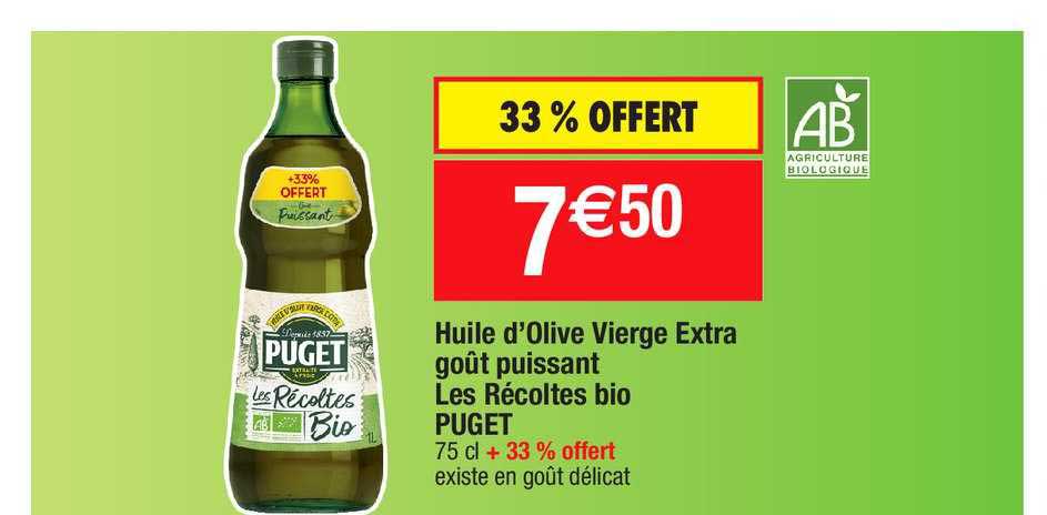 huile d'olive vierge extra goût puissant les récoltes bio puget