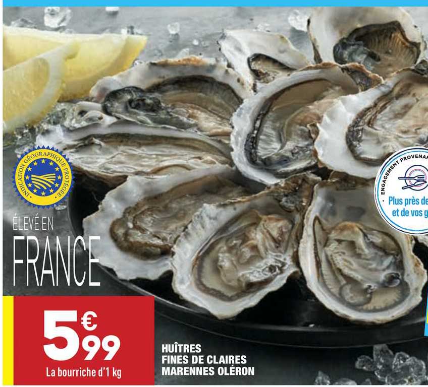 huitres fines de claires marennes oleron