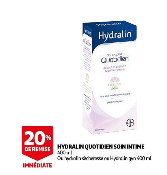 hydralin quotidien soin intime