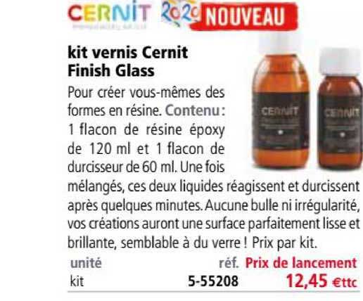 kit vernis cernit finish glass