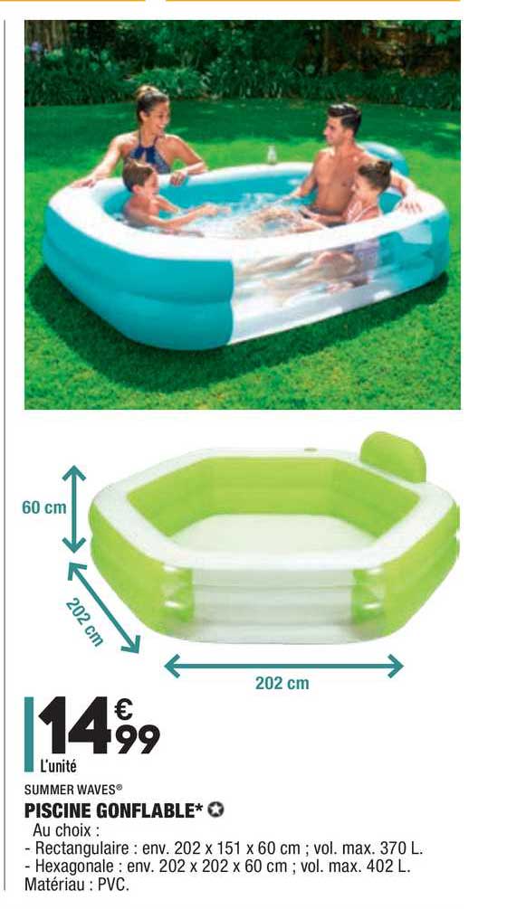 l'unite summer waves piscine gonflable