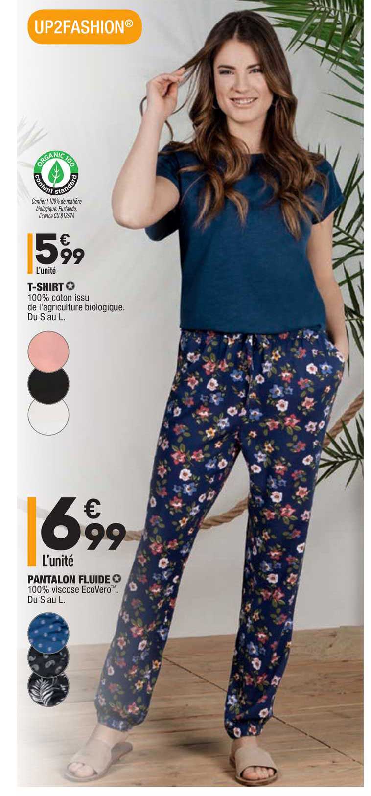 l'unite t-shirt, pantalon fluide