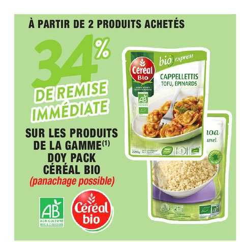la gamme doy pack céréal bio