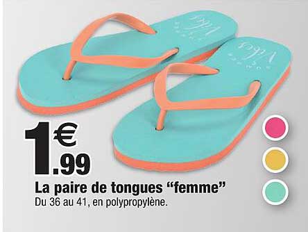 la paire de tongues femme