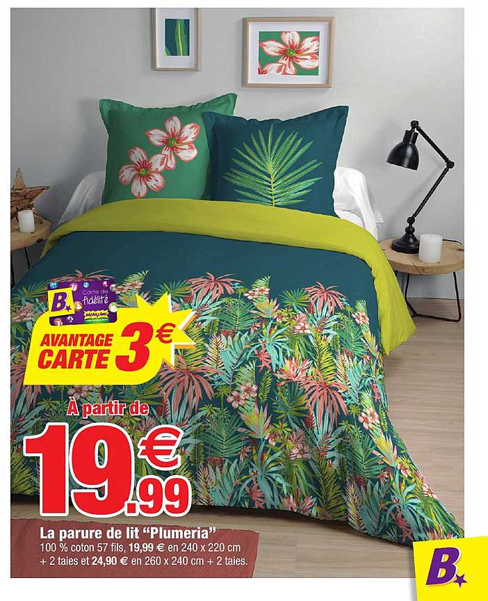 la parure de lit plumeria