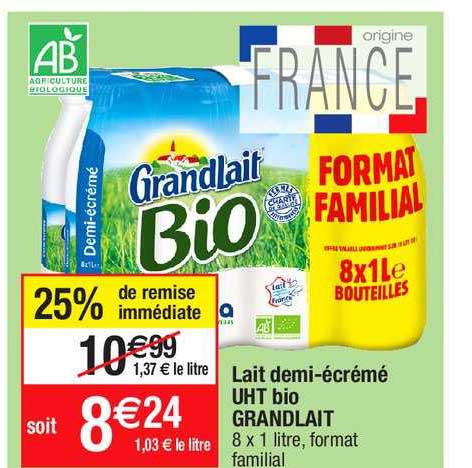 lait demi-écrémé uht bio grandlait