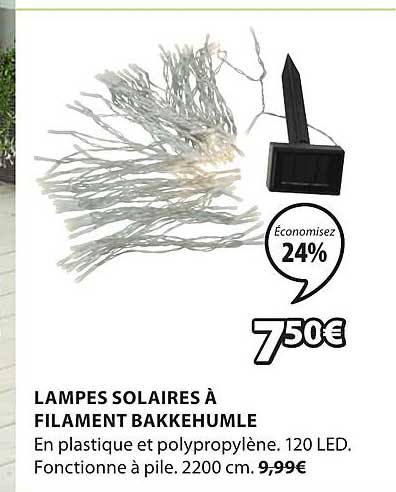 lampes solaires à filament bakkehumle