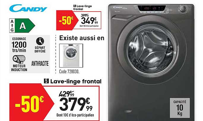 lave-linge frontal candy
