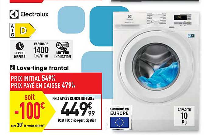 lave-linge frontal électrolux