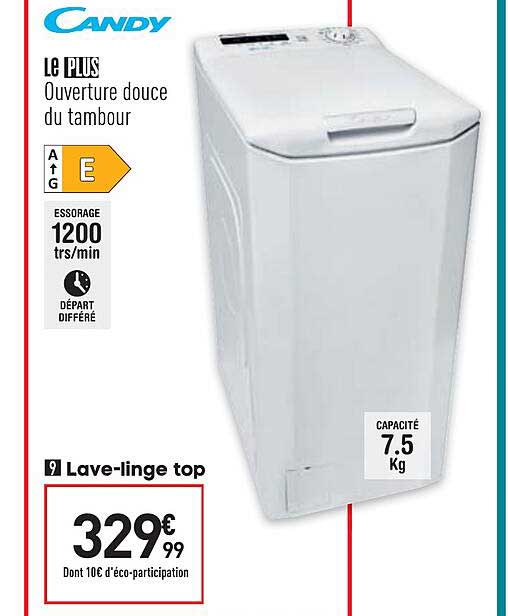 lave-linge top candy