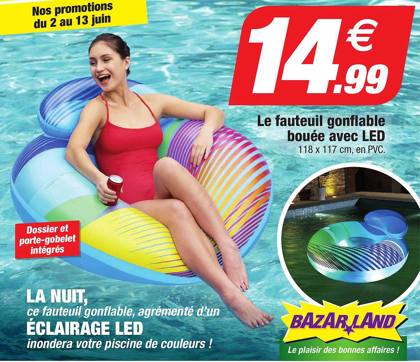 Le Fauteuil Gonflable Bouée Avec Led