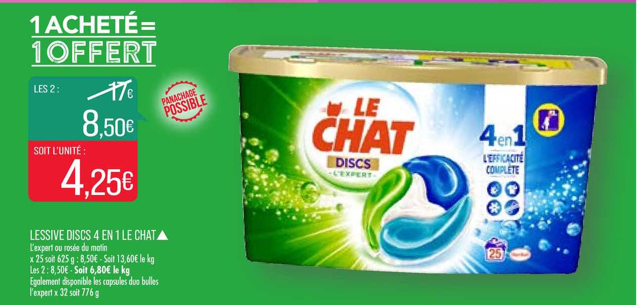 Lessive Discs 4 En 1 Le Chat