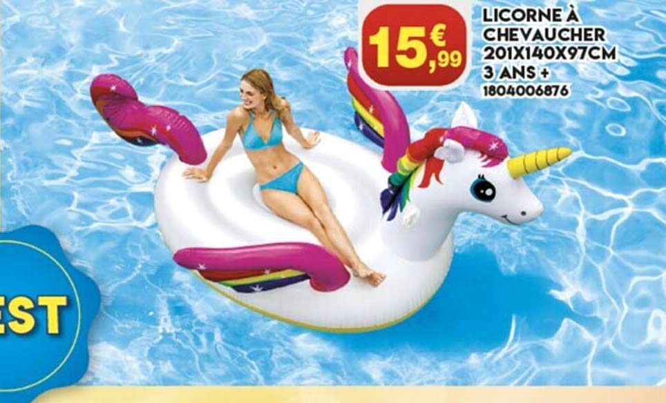 licorne à chevaucher 201 x 140 x 97 cm