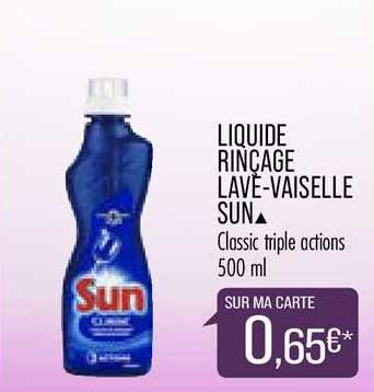 liquide rinçage lave-vaisselle sun