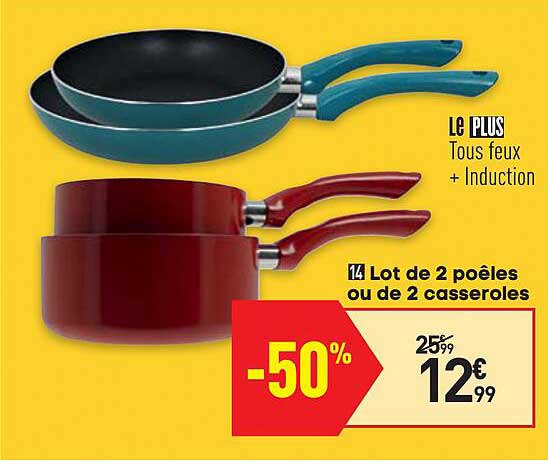 Lot De 2 Poêles Ou De 2 Casseroles