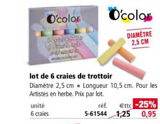 Lot De 6 Craies De Trottoir