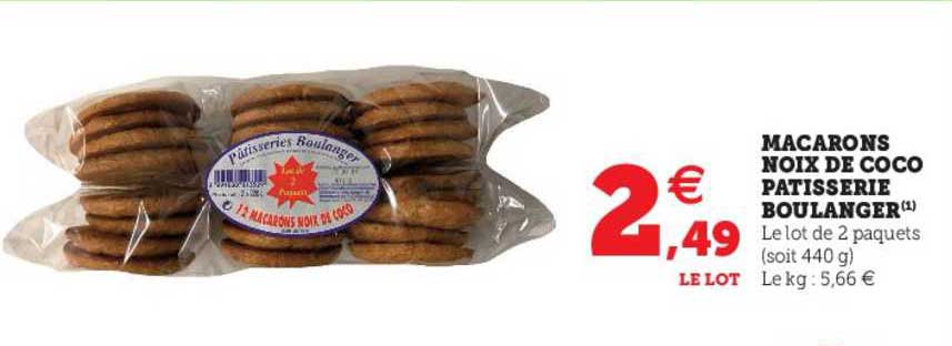 macarons noix de coco pâtisserie boulanger